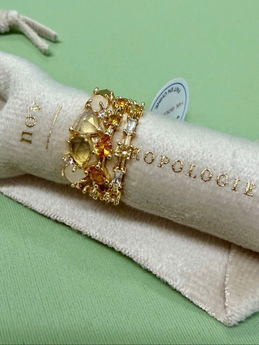 NWT Anthropologie birthstone stacking rings